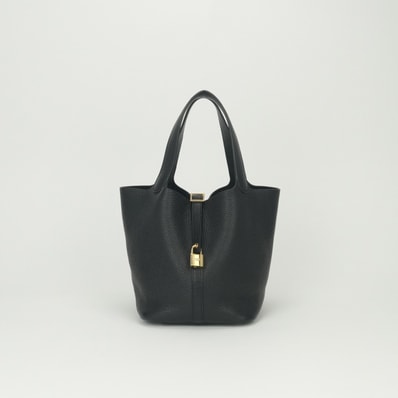 エルメス HERMES ピコタンロックMM ピコタンロック MM バッグ トートバッグ トリヨンクレマンス ノワール Noir ブラック Black 黒 ゴールド金具 ピコタンMM ピコタンロック22 ハンドバッグ