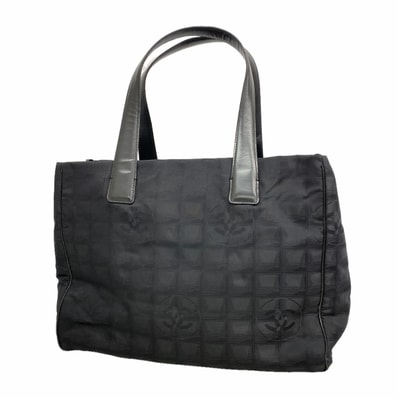 【6ib2794】シャネル トートバッグ ニュートラベル ナイロン ブラック ゴールド金具【中古】レディース