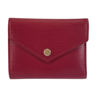 美品 LOUIS VUITTON ルイヴィトン エピ ポルトフォイユ ヴィクトリーヌ ワインレッド シルバー金具 レザー 折り財布 コンパクトウォレット 601789 【中古】