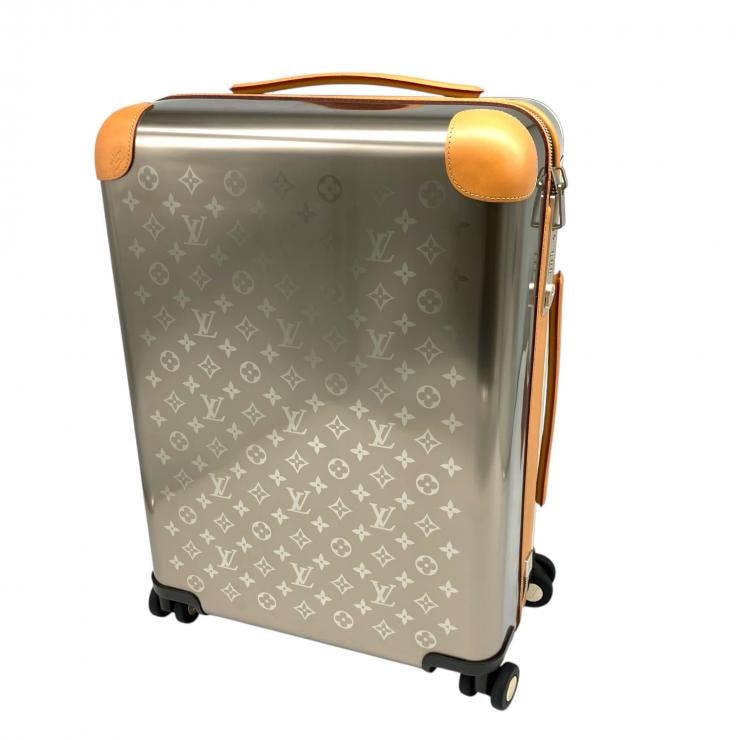 LOUIS VUITTON モノグラム・チタニウム ホライゾン55 M42667 スーツケース キャリーケース 鑑定済み 正規品 ルイ・ヴィトン