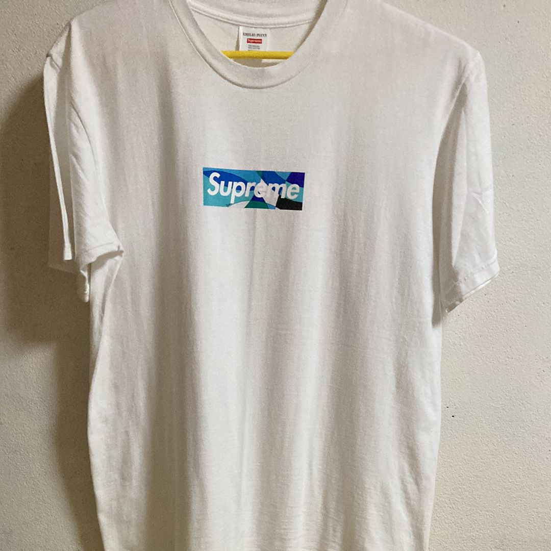 Supreme / Emilio Pucci® Box Logo Tee "White/Blue"