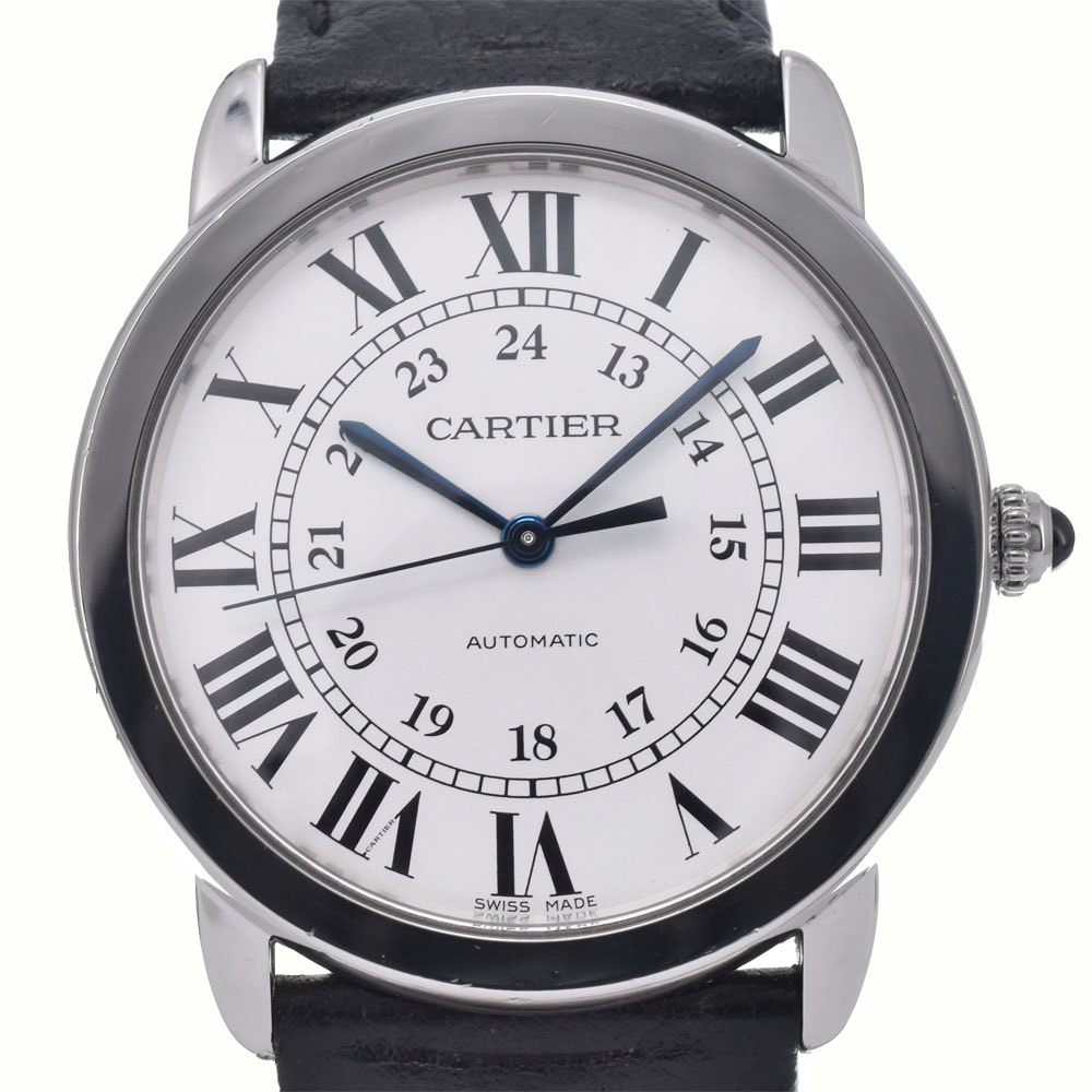 カルティエ CARTIER WSRN0021 ロンド ソロ ドゥ カルティエ シルバー 自動巻き メンズ 内箱付き 腕時計 G#147271