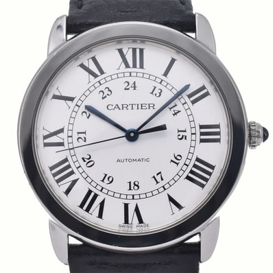 カルティエ CARTIER WSRN0021 ロンド ソロ ドゥ カルティエ シルバー 自動巻き メンズ 内箱付き 腕時計 G#147271