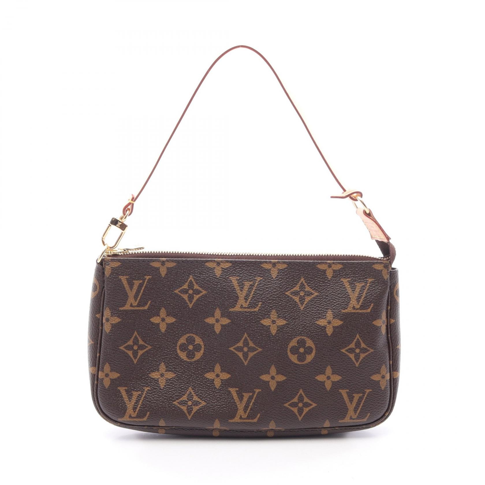 ルイ・ヴィトン LOUIS VUITTON ポシェットアクセソワール ハンドバッグ バッグ PVCコーティングキャンバス レザー モノグラム レディース ブラウン系 M51980 【中古】