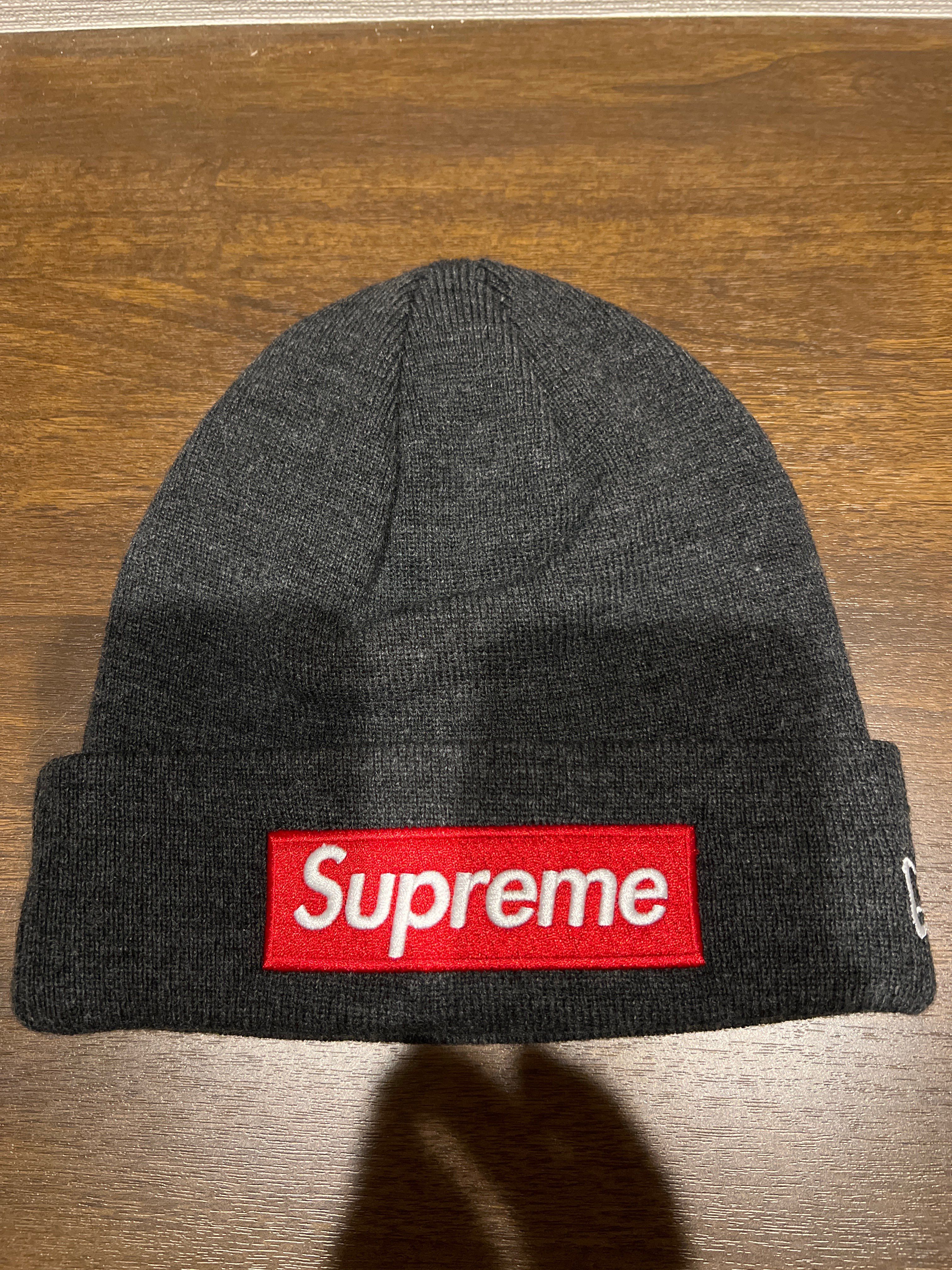 Supreme New Era® Box Logo Beanie "Charcoal" (21FW)