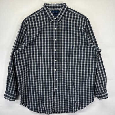 古着 ラルフローレン RALPH LAUREN 長袖シャツ 大きいサイズ チェック柄 ボタンダウン ワンポイントロゴ 2XLTALL マルチカラー メンズ
