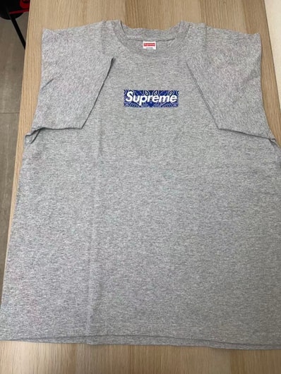 Supreme Bandana Box Logo Tee "Grey"