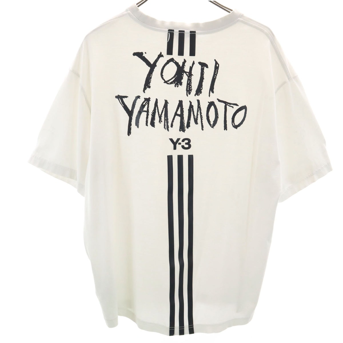 Y-3 ヨウジヤマモト バックロゴ U スリーラインバックロゴ半袖T バッグ