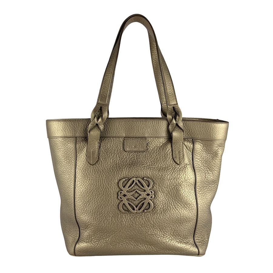 ロエベ LOEWE ハンドバッグ レザー ゴールド レディース【中古】 z9927