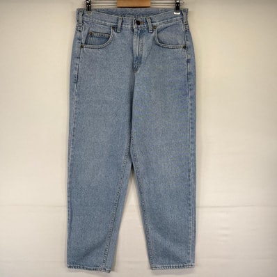 古着 リー Lee デニム パンツ ストレートデニム ジッパーフライ ジーパン 5ポケット 32×30 ブルー系 メンズ
