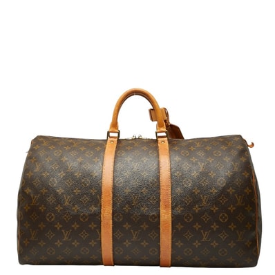 ルイ ヴィトン モノグラム キーポル55 ボストンバッグ トラベルバッグ M41424 ブラウン PVC レザー レディース LOUIS VUITTON 【中古】