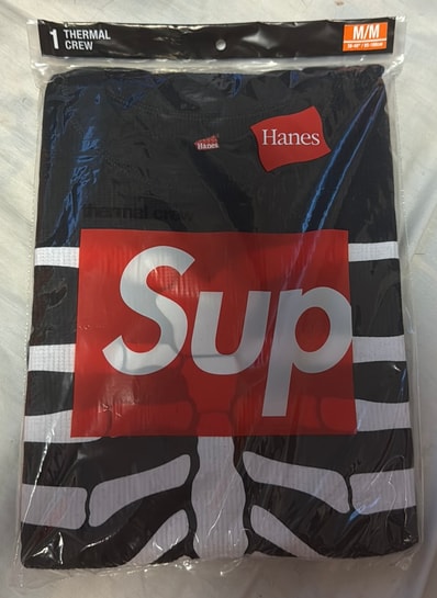 supreme bones hanes thermal crew