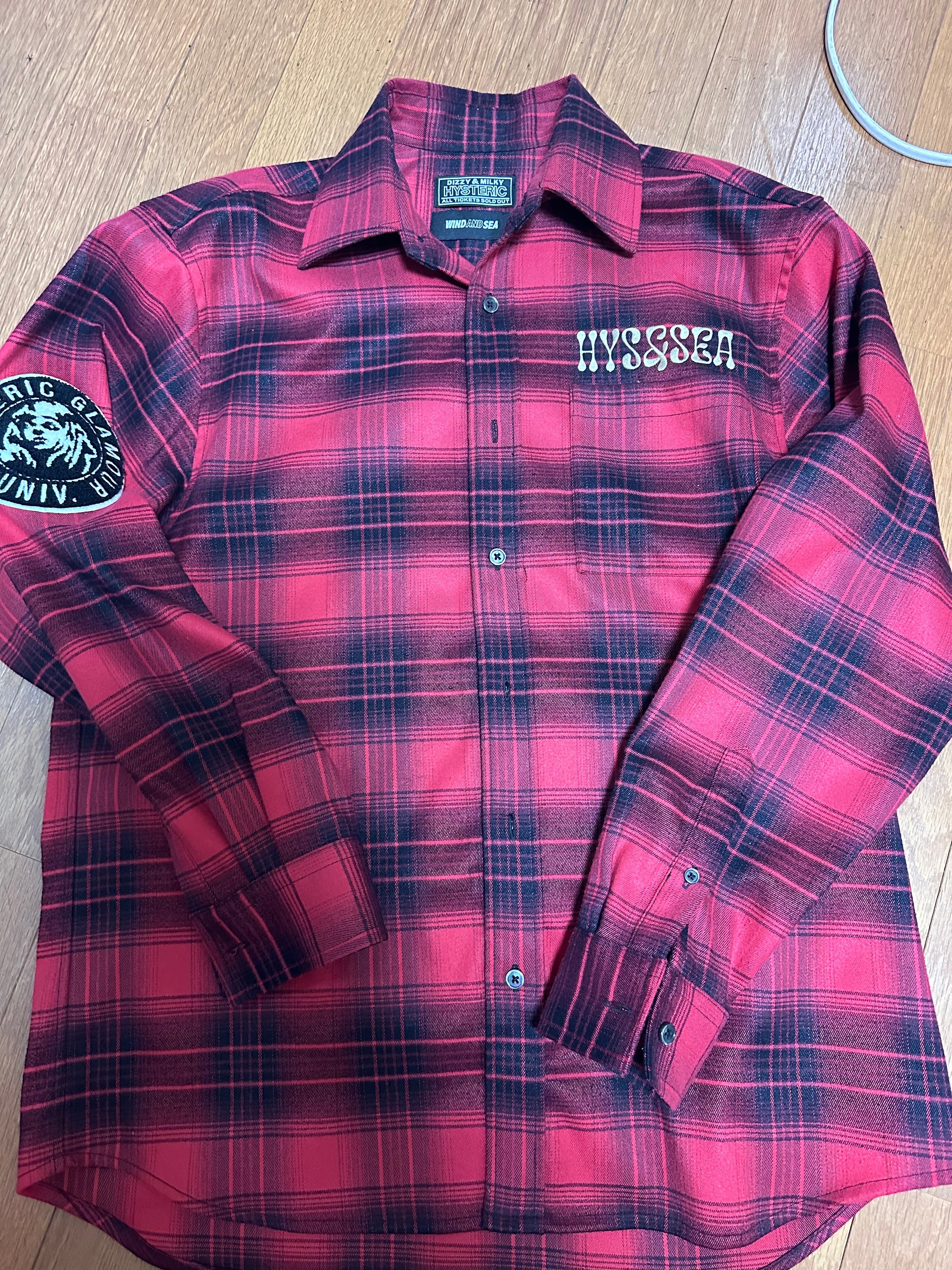 WIND AND SEA x HYSTERIC GLAMOUR Check Shirt "Red"