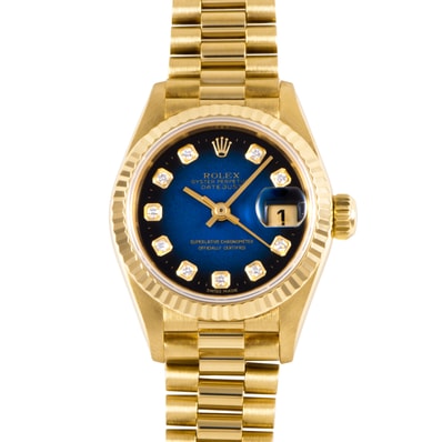 ROLEX ロレックス デイトジャスト ブルーグラデーション S番 69178G K18YG【中古】