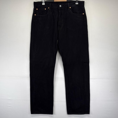 古着 リーバイス Levi's デニム パンツ 501 ブラックデニム ストレート ジーパン ボタンフライ w38 L32 ブラック系 メンズ