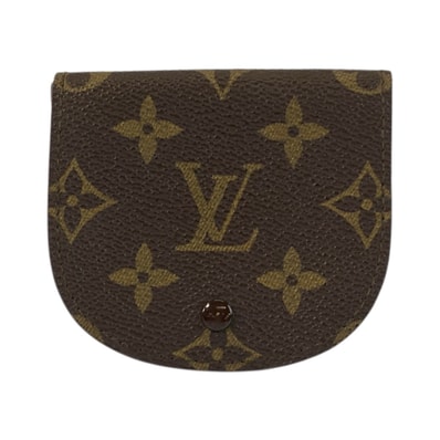 美品 LOUIS VUITTON ルイヴィトン モノグラム ポルト モネ グセ ブラウン ゴールド金具 PVC コインケース 小銭入れ 600073 【中古】