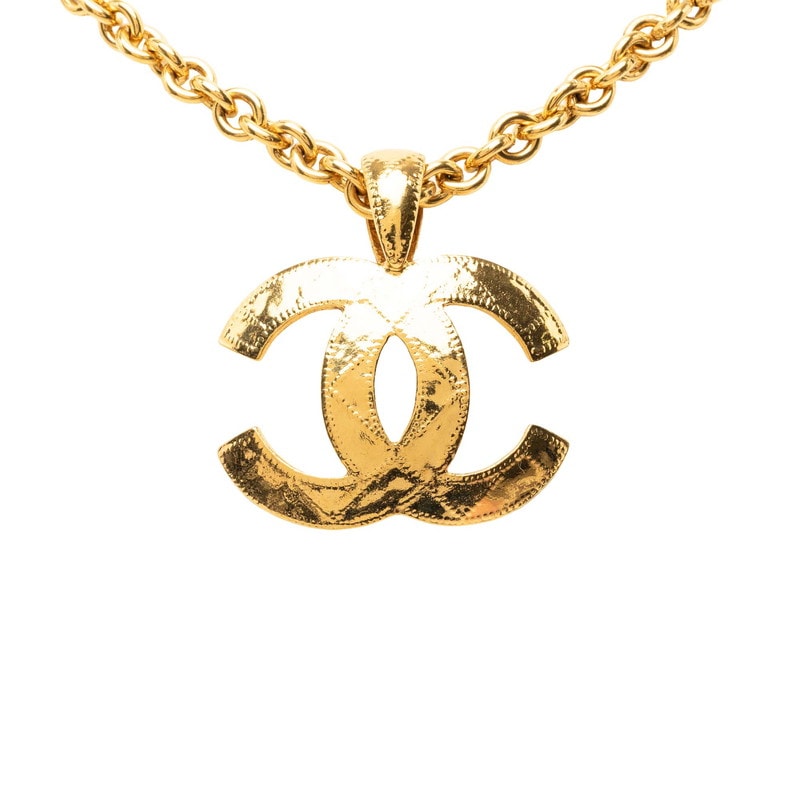 シャネル ココマーク ヴィンテージ ロングネックレス 94P ゴールド メッキ レディース CHANEL 中古