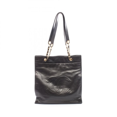 シャネル CHANEL ココマーク トートバッグ バッグ ラムスキン(羊革) レディース ブラック系 【中古】