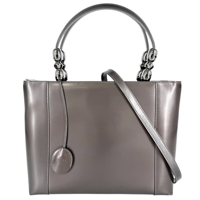 Christian Dior クリスチャンディオール ハンドバッグ マリスパール 肩掛け 斜め掛け レザー ブラウン系 ガンメタル金具 レディース【中古品】