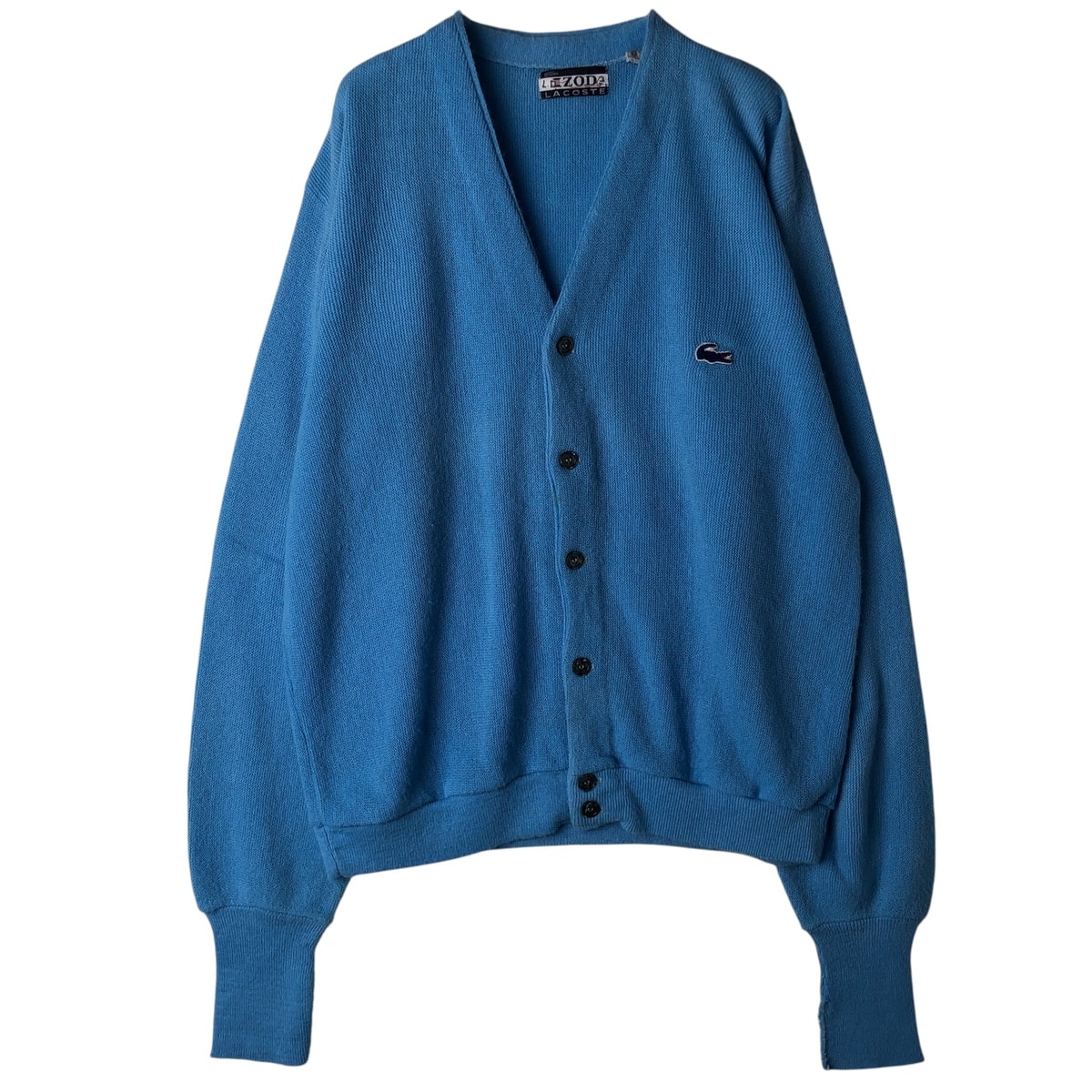 古着 70~80年代 ラコステ LACOSTE IZOD アクリルニットカーディガン メンズM相当 ヴィンテージ/eaa607654