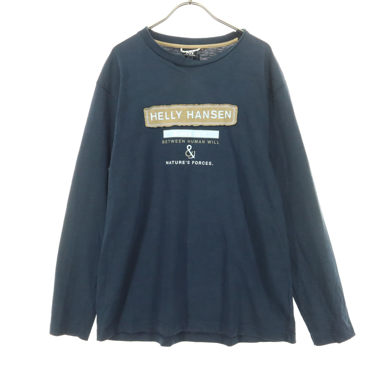 HELLY HANSEN ヘリーハンセン プリント 長袖 Tシャツ XL ネイビー ロンT