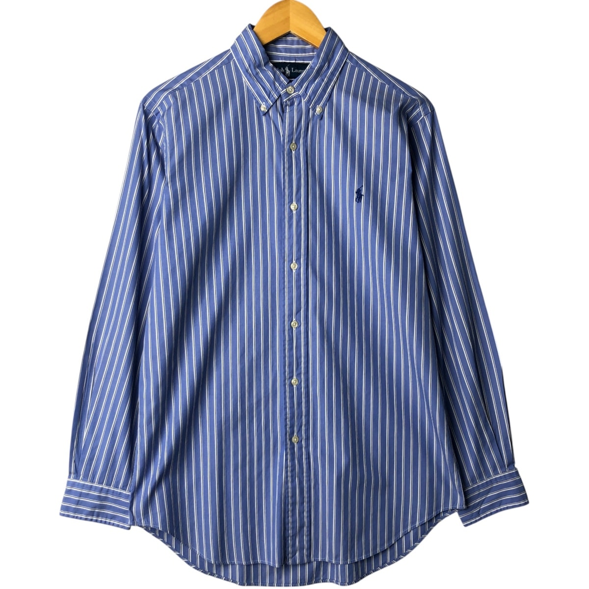 古着 ラルフローレン Ralph Lauren CLASSIC FIT 長袖 ボタンダウンストライプシャツ メンズM相当/eaa565594