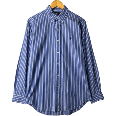 古着 ラルフローレン Ralph Lauren CLASSIC FIT 長袖 ボタンダウンストライプシャツ メンズM相当/eaa565594