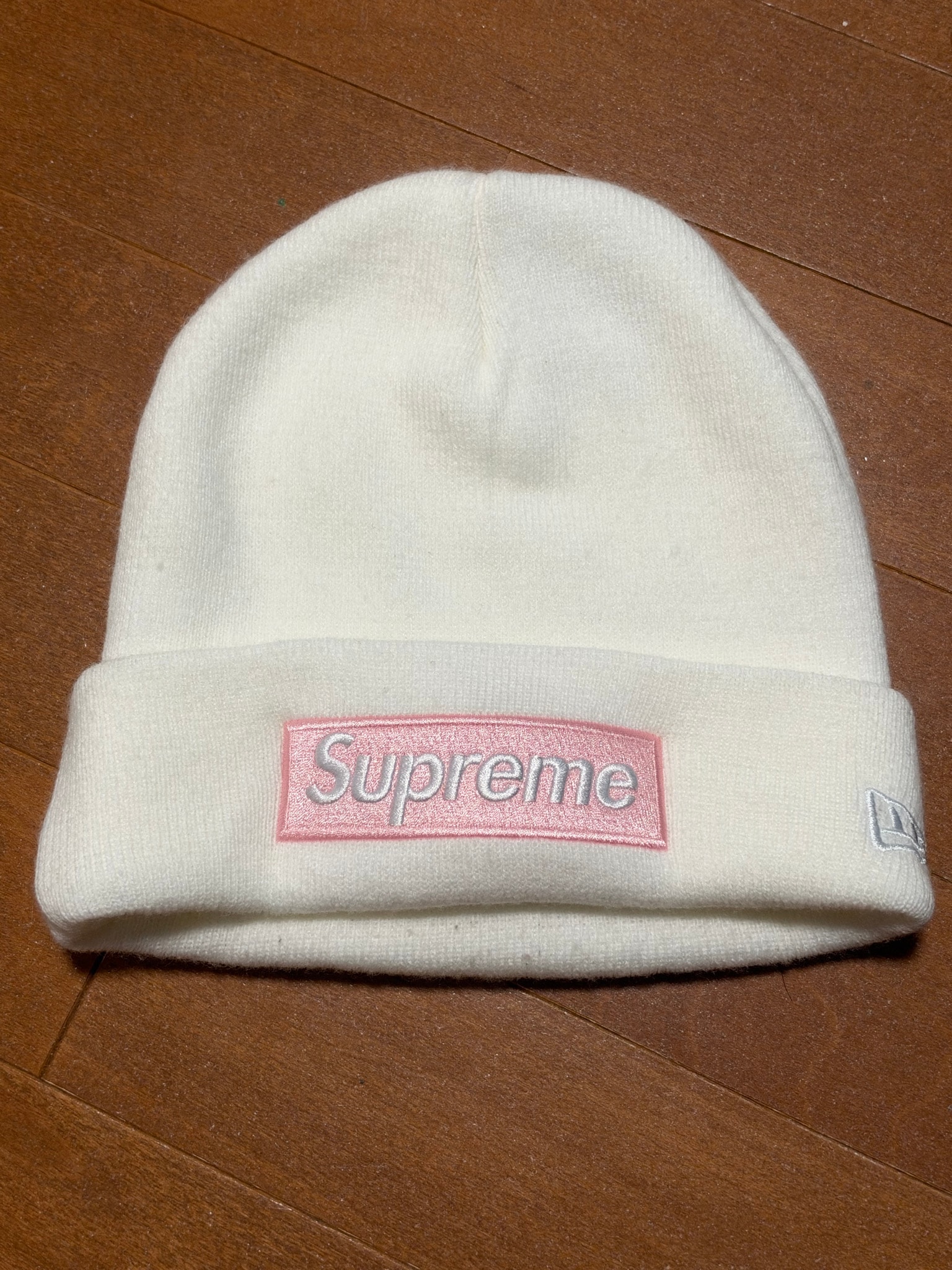 Supreme x NEW ERA Box Logo Beanie (25FW) "White"
