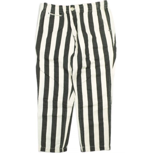 Sanca x BEAMS BOY サンカ ビームスボーイ 別注 日本製 インディゴストライプイージーパンツ S13SPT19BOY ONE SIZE Black/Natural テーパード ボトムス g13683
