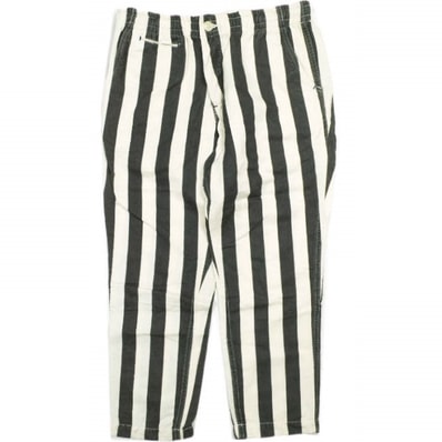 Sanca x BEAMS BOY サンカ ビームスボーイ 別注 日本製 インディゴストライプイージーパンツ S13SPT19BOY ONE SIZE Black/Natural テーパード ボトムス g13683