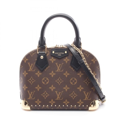 ルイ・ヴィトン LOUIS VUITTON アルマ トランクBB モノグラム 2WAY ハンドバッグ バッグ PVCコーティングキャンバス レザー レディース ブラウン系 / ブラック系 M26084 【中古】