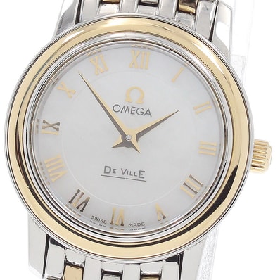 オメガ デビル YGベゼル 4370.71 クォーツ レディース 【中古】