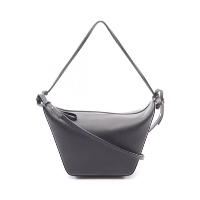 ロエベ LOEWE ハンモック ホーボーバッグ ミニ 2WAY ショルダーバッグ バッグ レザー レディース ブラック系 A538G13X01 【中古】