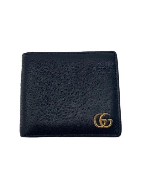 GUCCI GGマーモント レザー コインウォレット "ブラック" 428725 DJ20T 1000