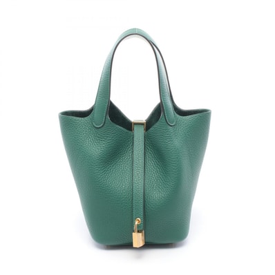 エルメス HERMES ピコタンロック エクラPM ハンドバッグ バッグ レザー トリヨンクレマンス / ヴォースイフト トリヨンクレマンス K刻印(2025年製造) レディース グリーン系 ヴェールモワイヤン/ヴェールペパーミント 【中古】