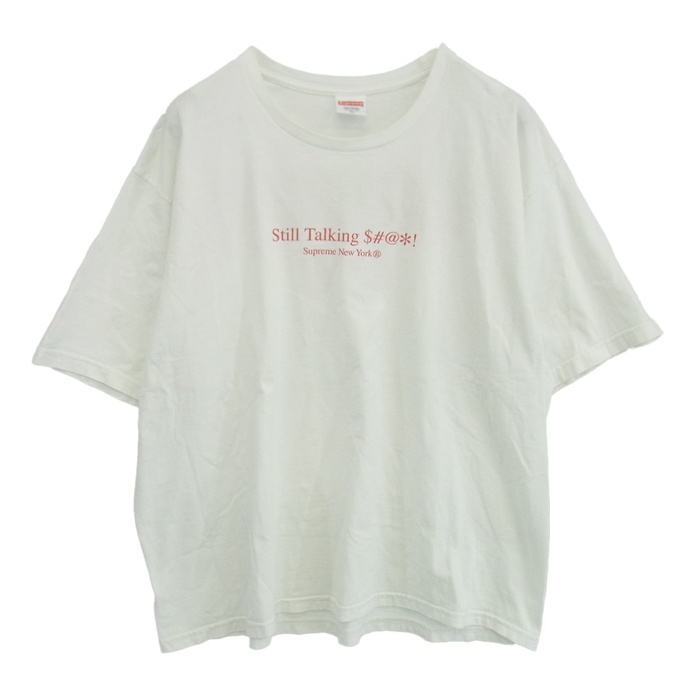 Supreme シュプリーム Tシャツ 22SS Still Talking Tee スティルトーキング 半袖 Tシャツ ホワイト系 XL【中古】