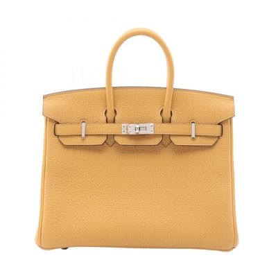 エルメス HERMES バーキン25 パイユ ハンドバッグ バッグ レザー トゴ トゴ レディース イエロー系 【中古】