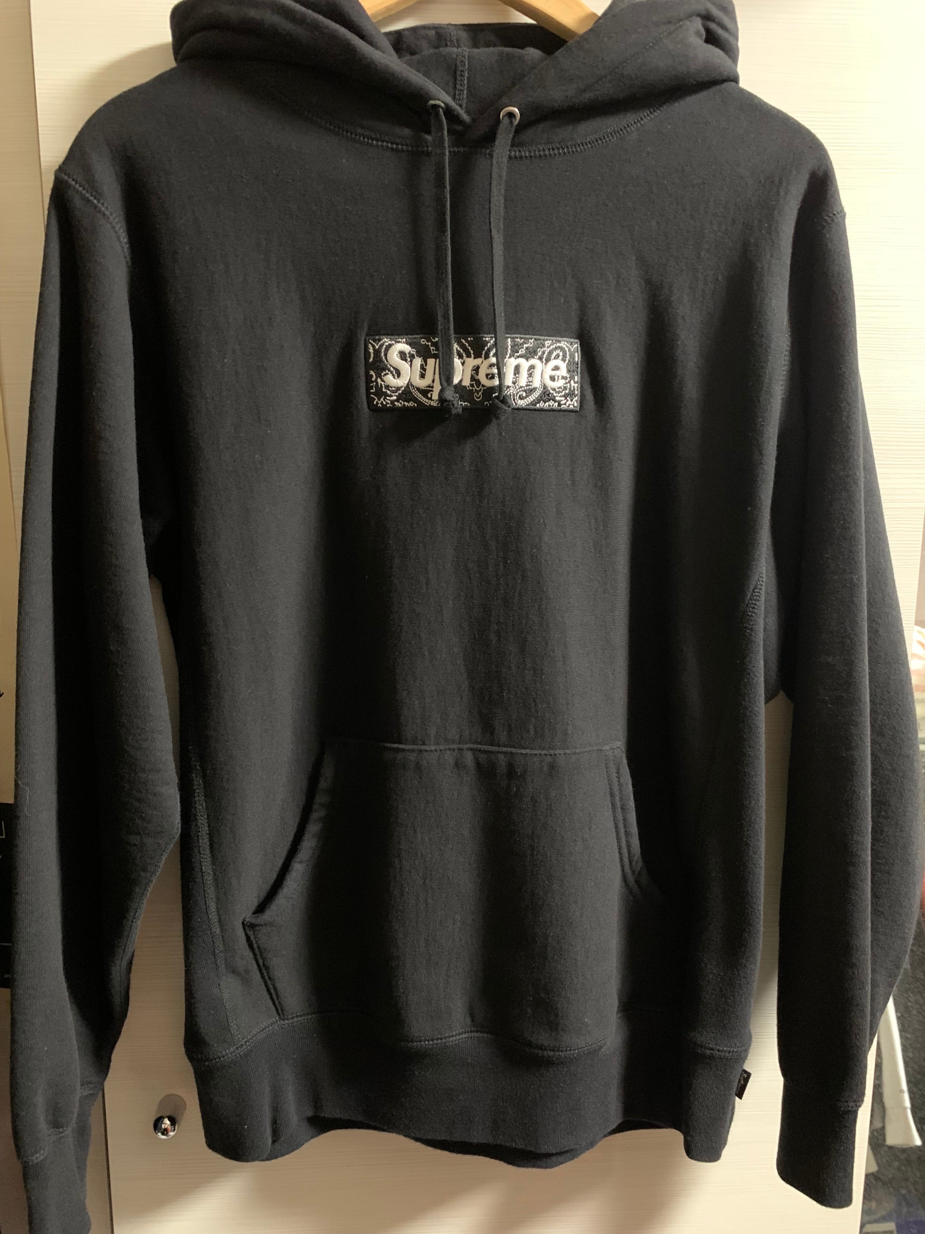 Supreme Bandana Box Logo Hooded Sweatshirt "Black"