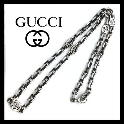 GUCCI Silver Necklace With Interlocking G
