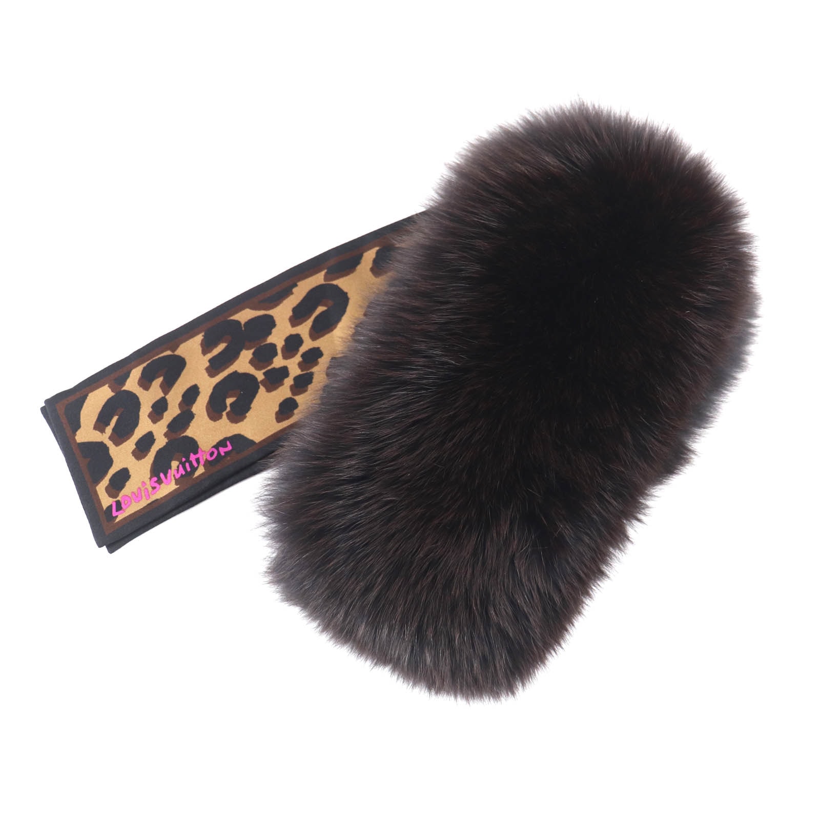 美品 ルイヴィトン マフラー ブラウン レディース 403474