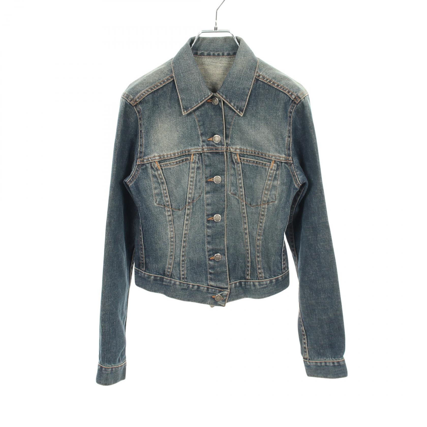 グッチ GUCCI デニムジャケット 衣料品 アウター コットン レディース ブルー系 【中古】