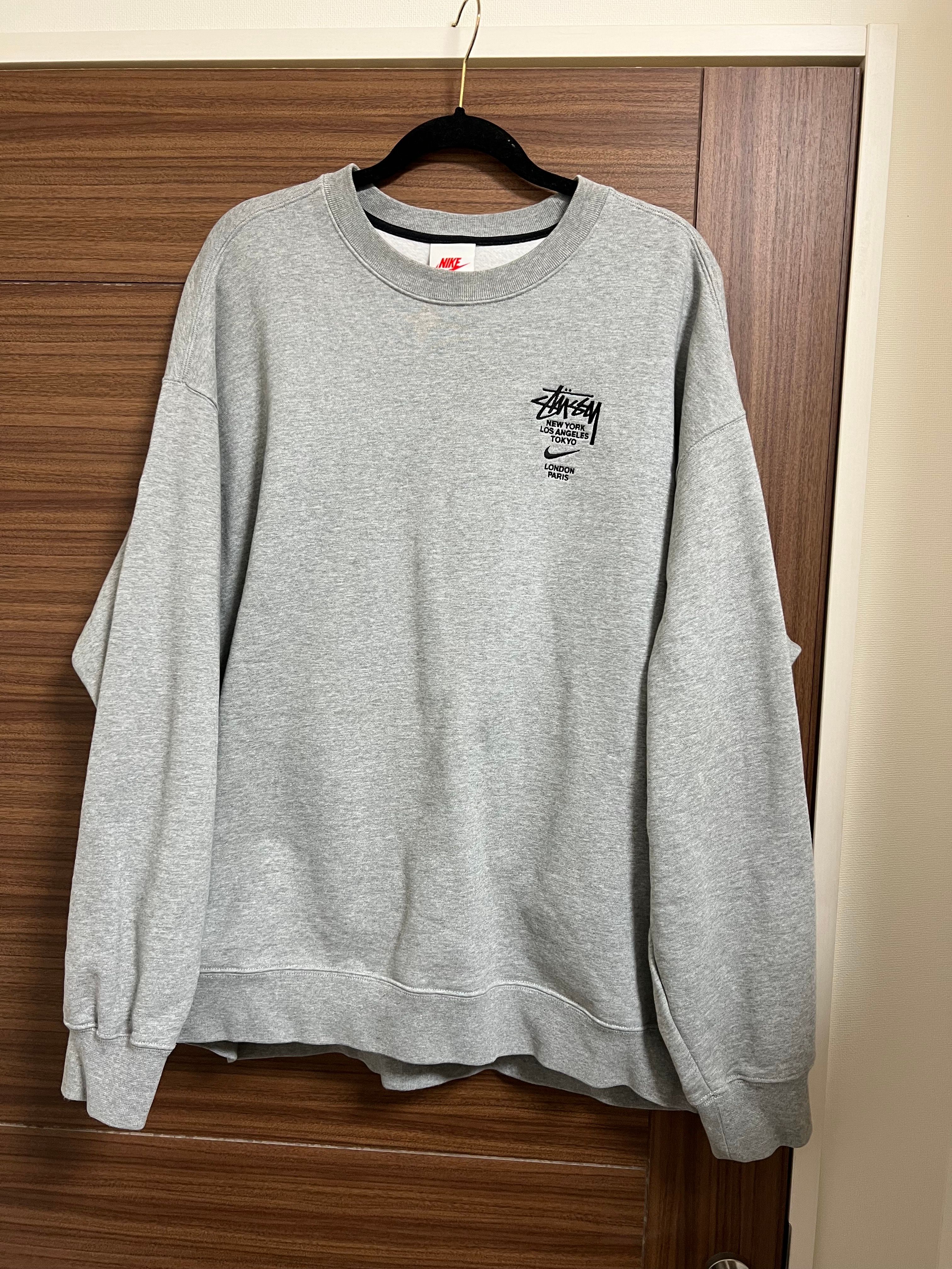 Nike x Stussy International Crewneck Sweatshirt (US Size) "Grey" DC4198-050