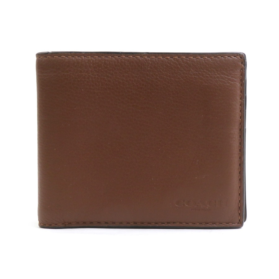 コーチ COACH 札入れ レザー ブラウン メンズ【中古】 r11419a