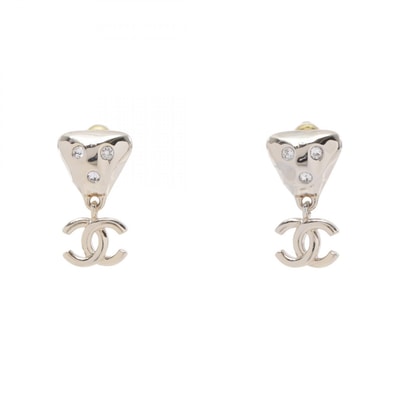 シャネル CHANEL B24B ココマーク ピアス ジュエリー GP(ゴールドメッキ) ラインストーン レディース ゴールド系 / クリア系 【中古】