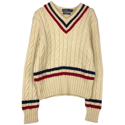 古着 ラルフローレン Ralph Lauren POLO by Ralph Lauren HAND KNIT カシミア混 チルデンニットセーター レディースM相当/eaa459086