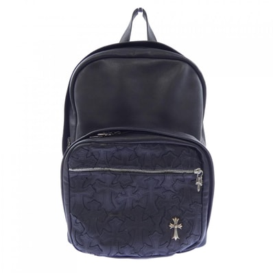 Chrome Hearts 7th Grade Cemetery Cross Patch Leather Backpack "Black"