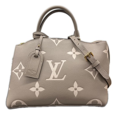 LOUIS VUITTON 極美品 ルイヴィトン プティパレPM モノグラムアンプラント トゥルトレール クレーム 2way ハンドバッグ ショルダーバッグ M58914 レザー RFID確認済 ヴィトン LV Aランク 鑑定済 中古