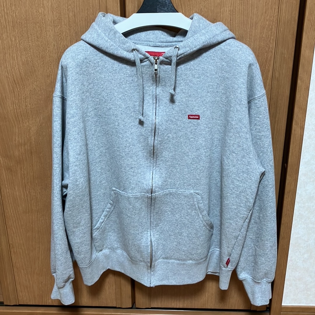 Supreme Small Box Zip Up Hooded Sweatshirt (25FW) "Heather Grey"