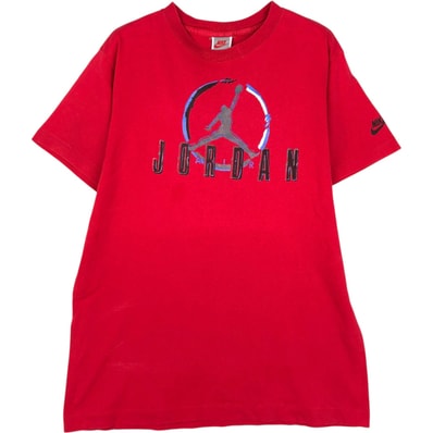 古着 90年代 ナイキ NIKE 銀タグ AIR JORDAN エアジョーダン ロゴプリントTシャツ USA製 メンズM相当 ヴィンテージ/eaa623110
