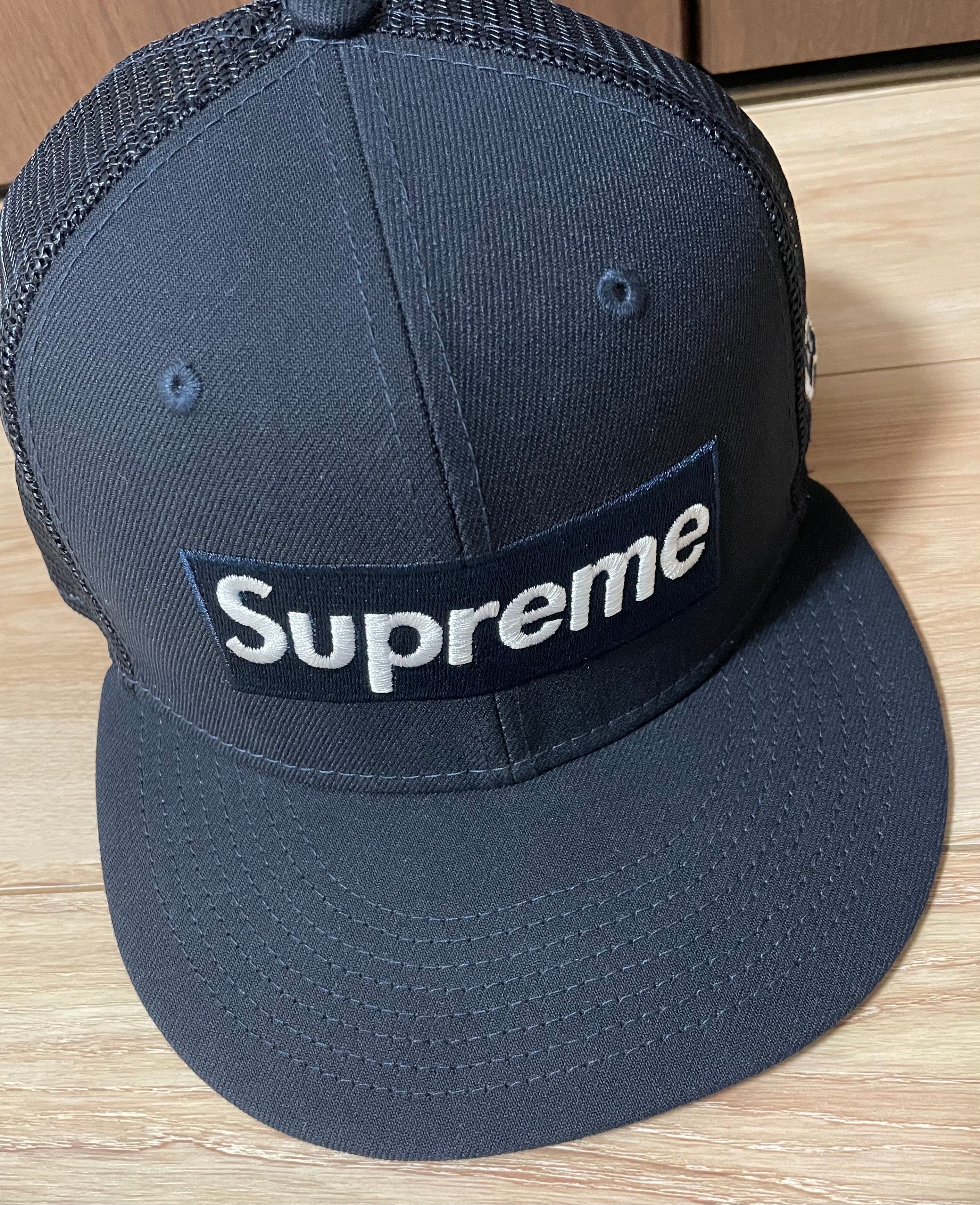 Supreme Box Logo Mesh Back New Era "Navy" (22SS)